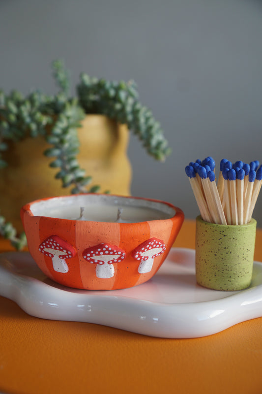 Mojave Mushroom Ceramic Candle