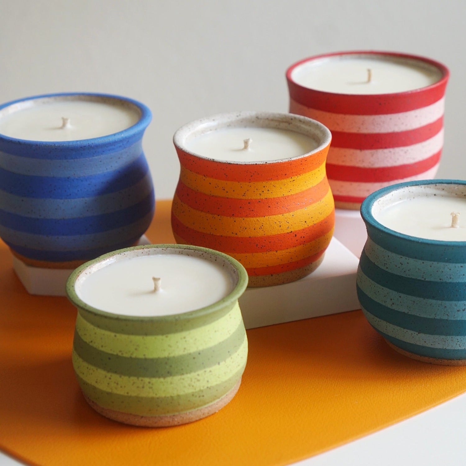 Colorful Ceramic Candles