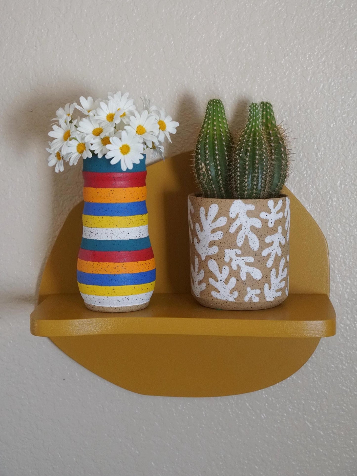 Confetti Striped Ceramic Flower Vase