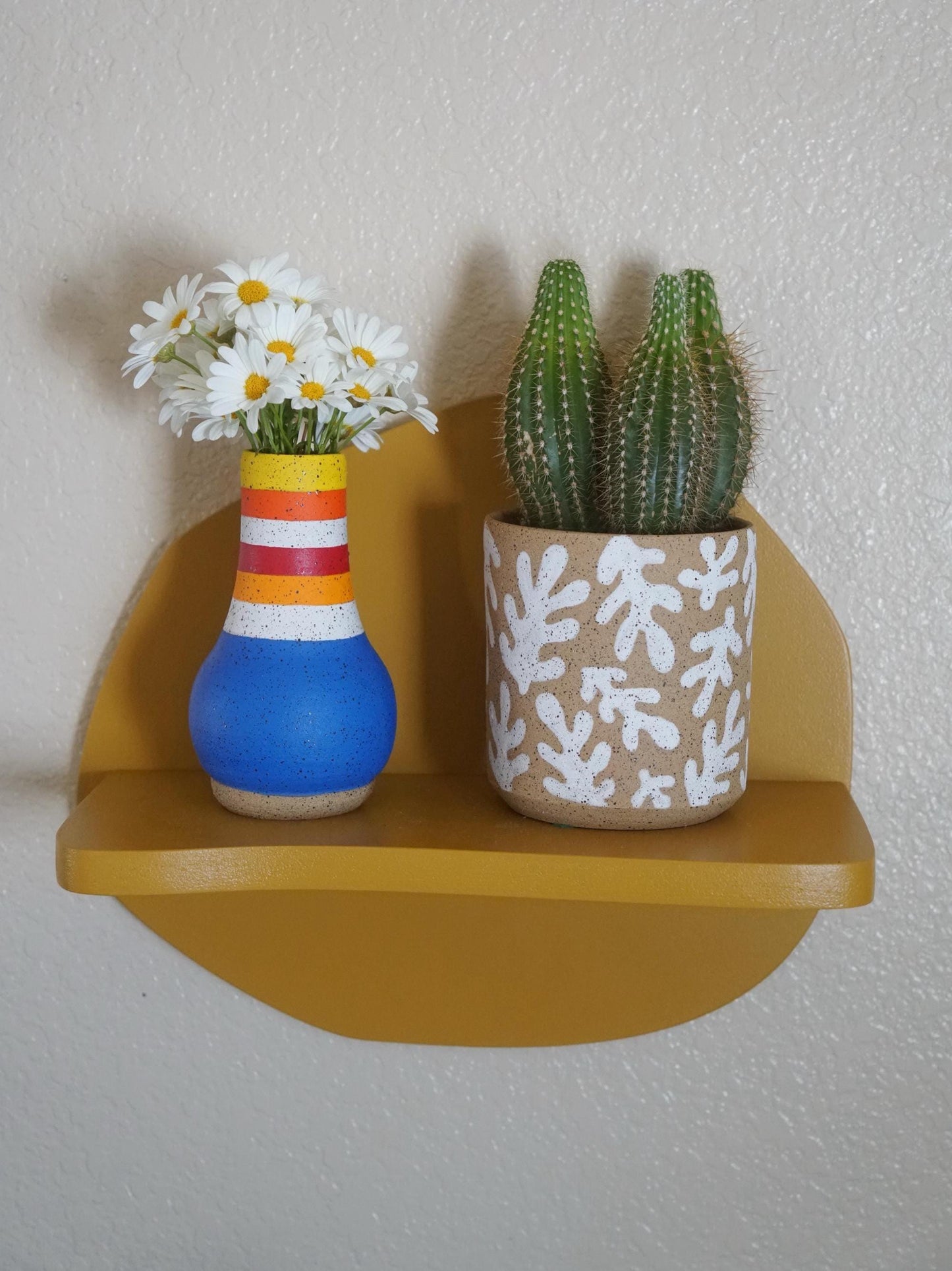 Blue Sunbeam Ceramic Flower Vase