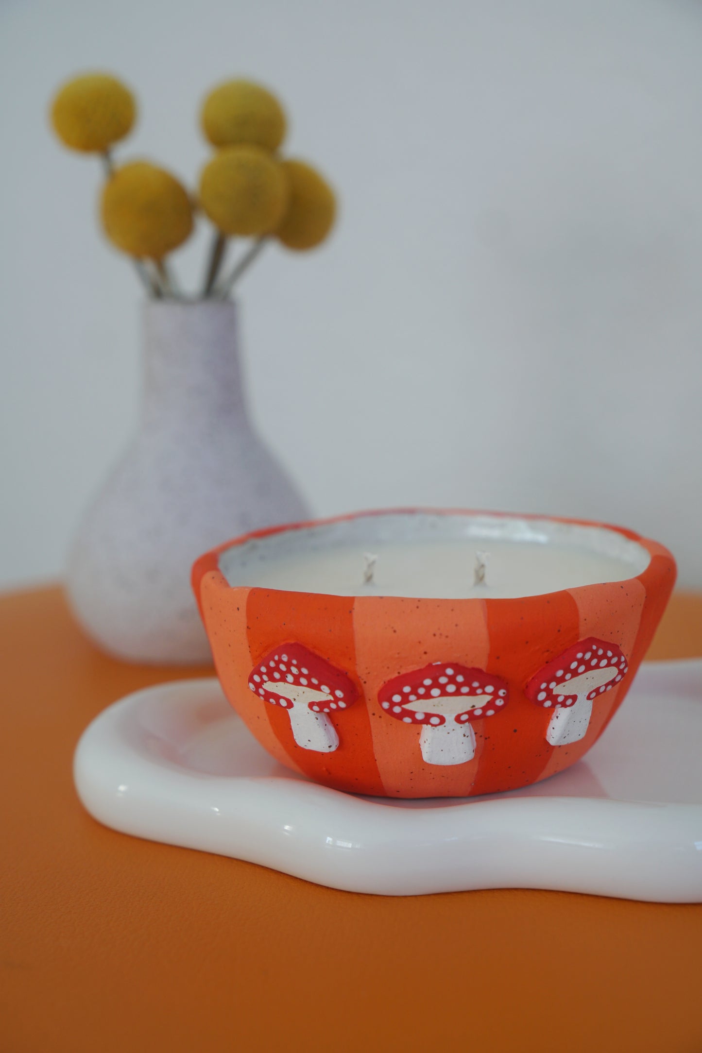 Mojave Mushroom Ceramic Candle