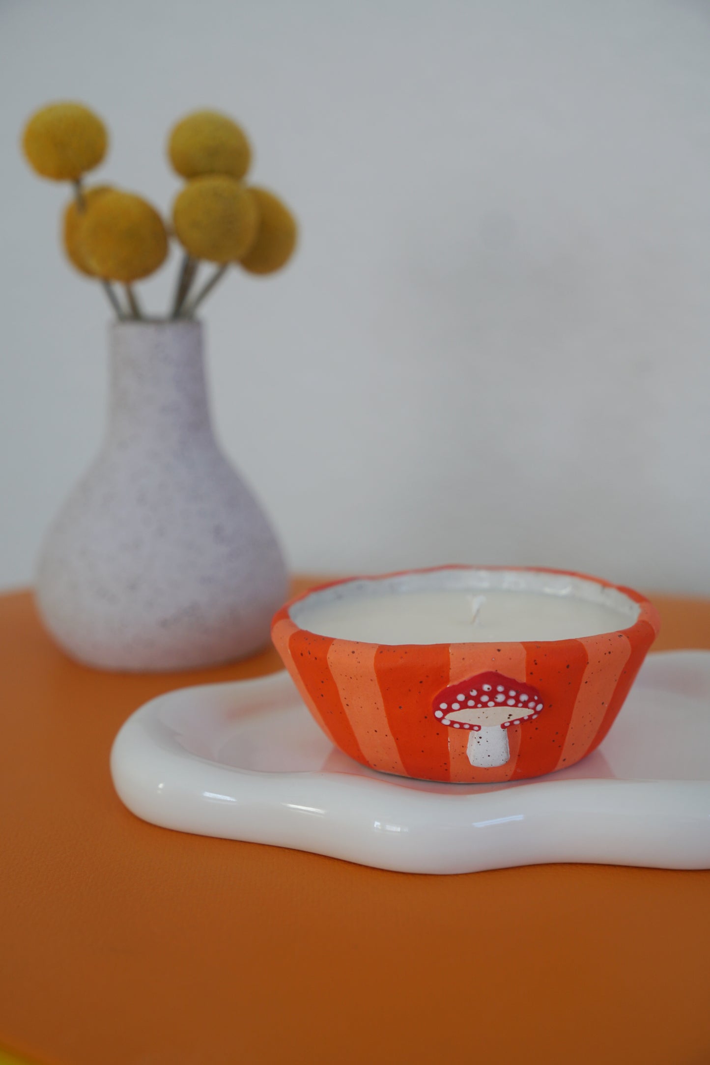 Mojave Mushroom Ceramic Candle