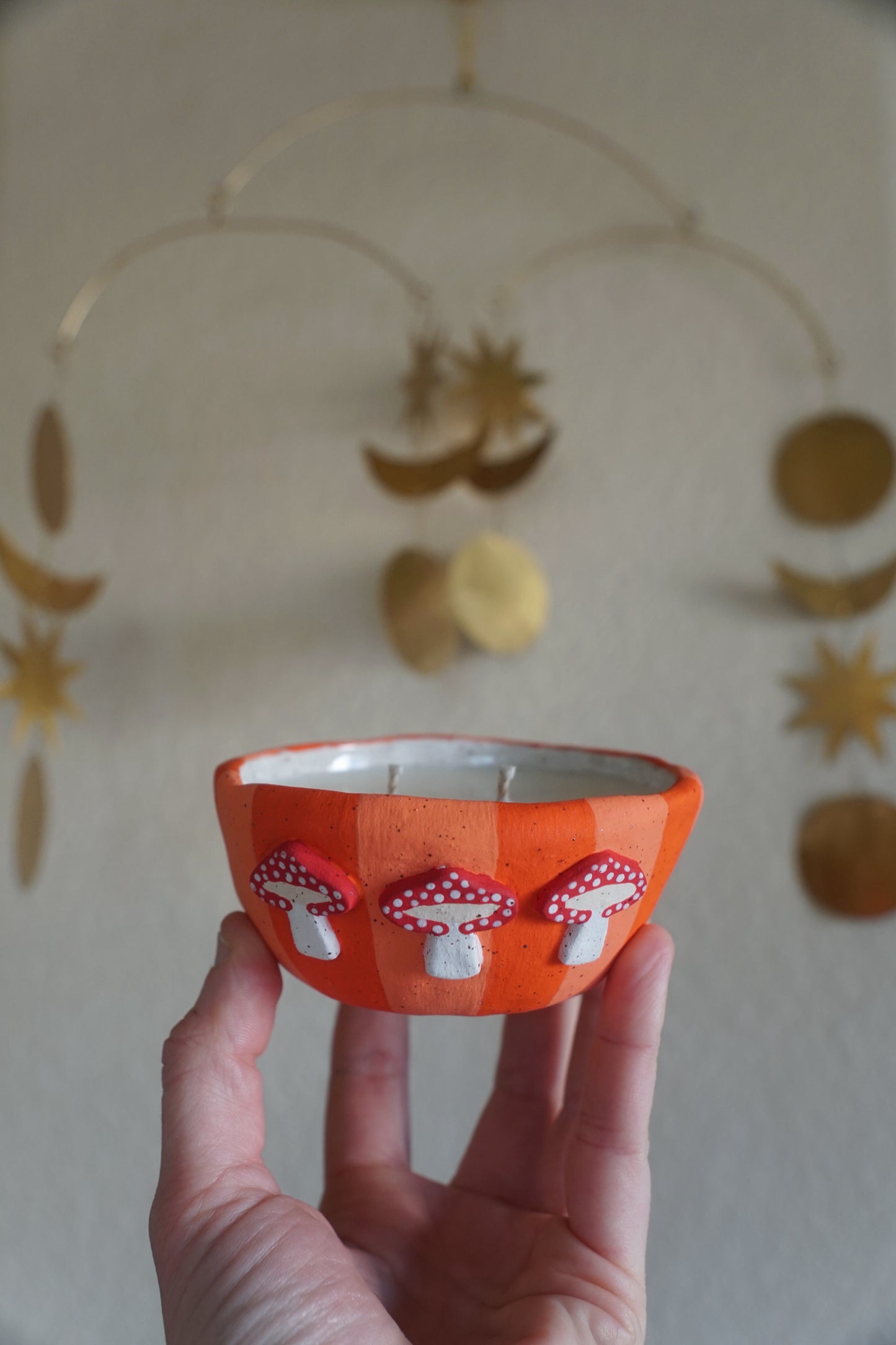 Mojave Mushroom Ceramic Candle
