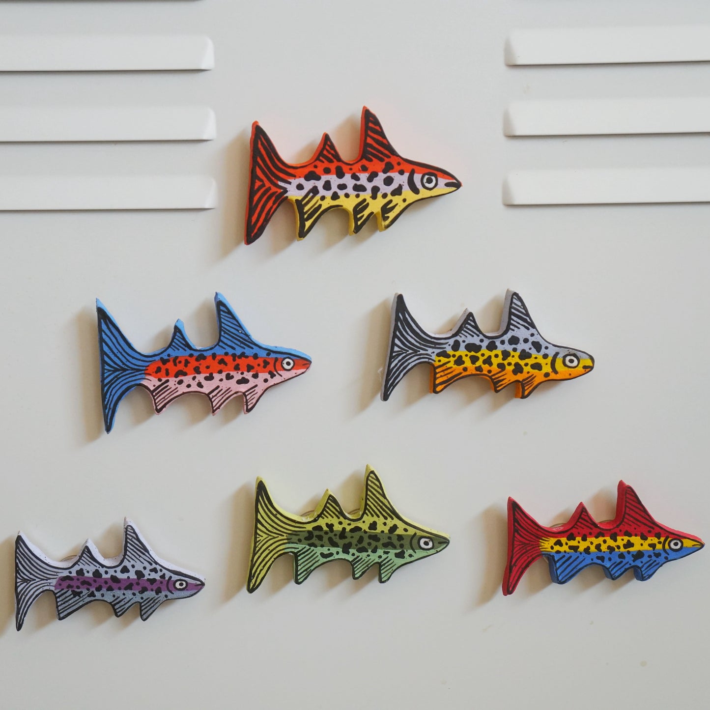Funky Trout Fish Magnets