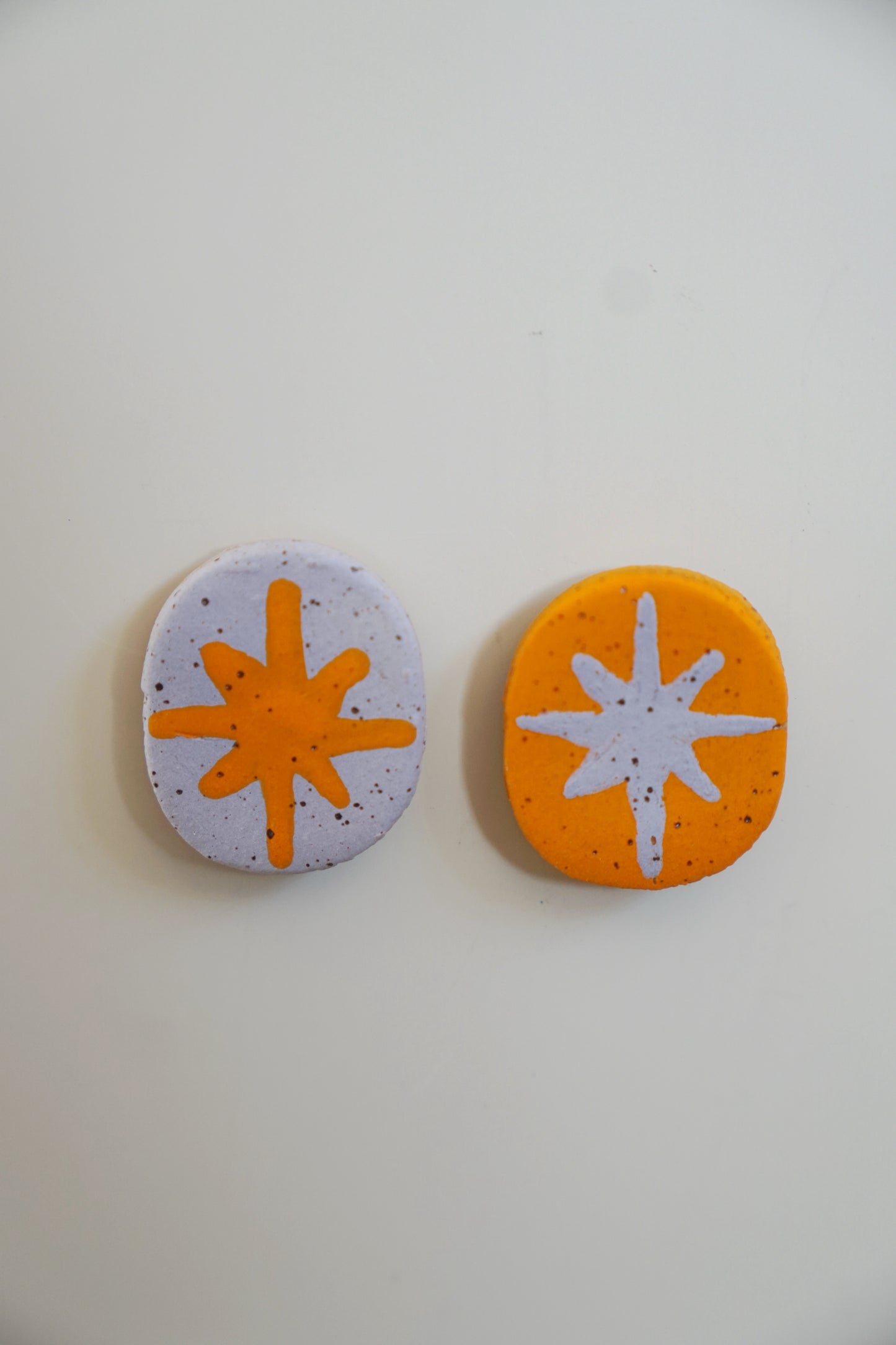 Orange & Purple Star Pop Magnets