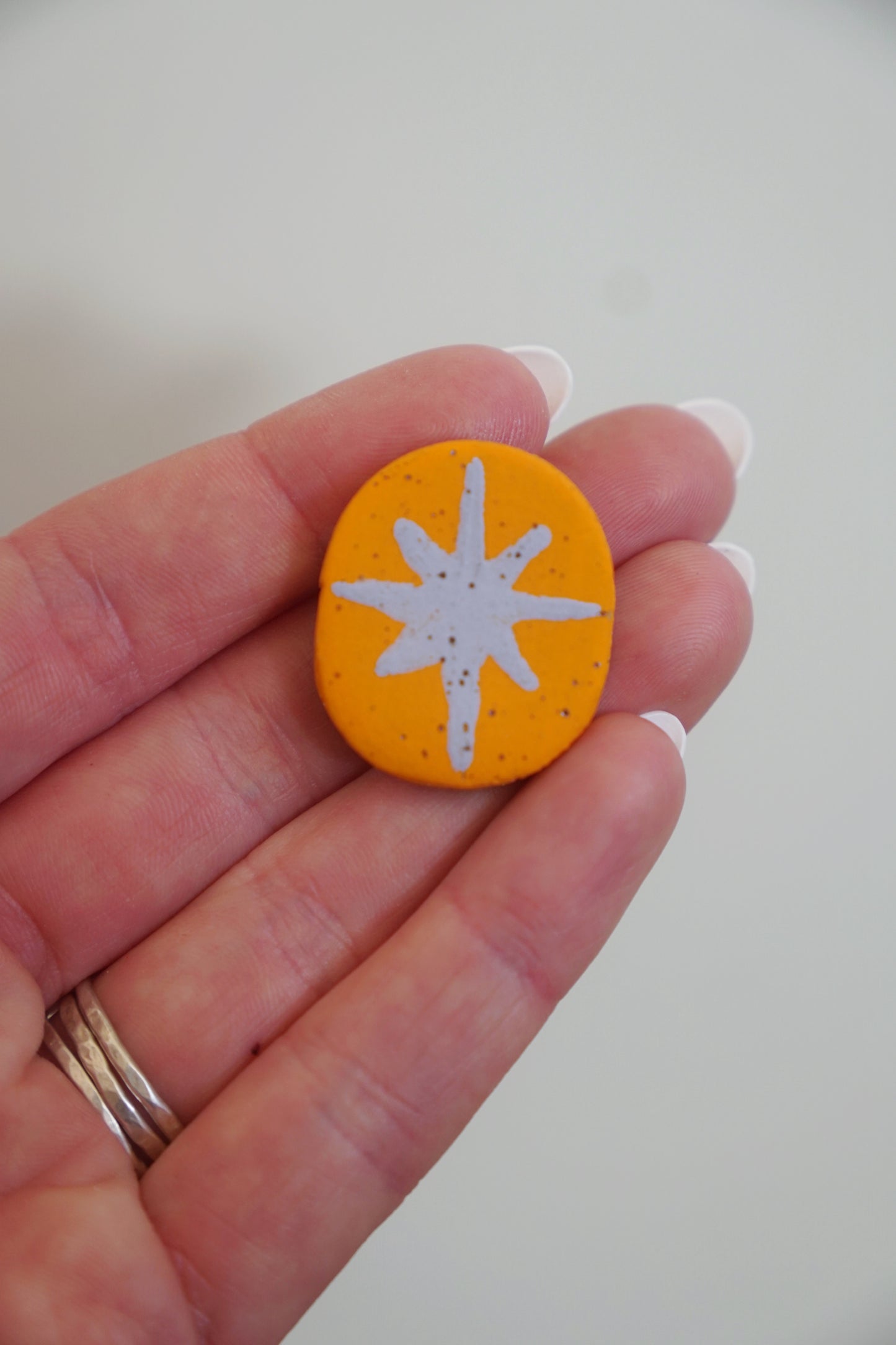 Orange & Purple Star Pop Magnets