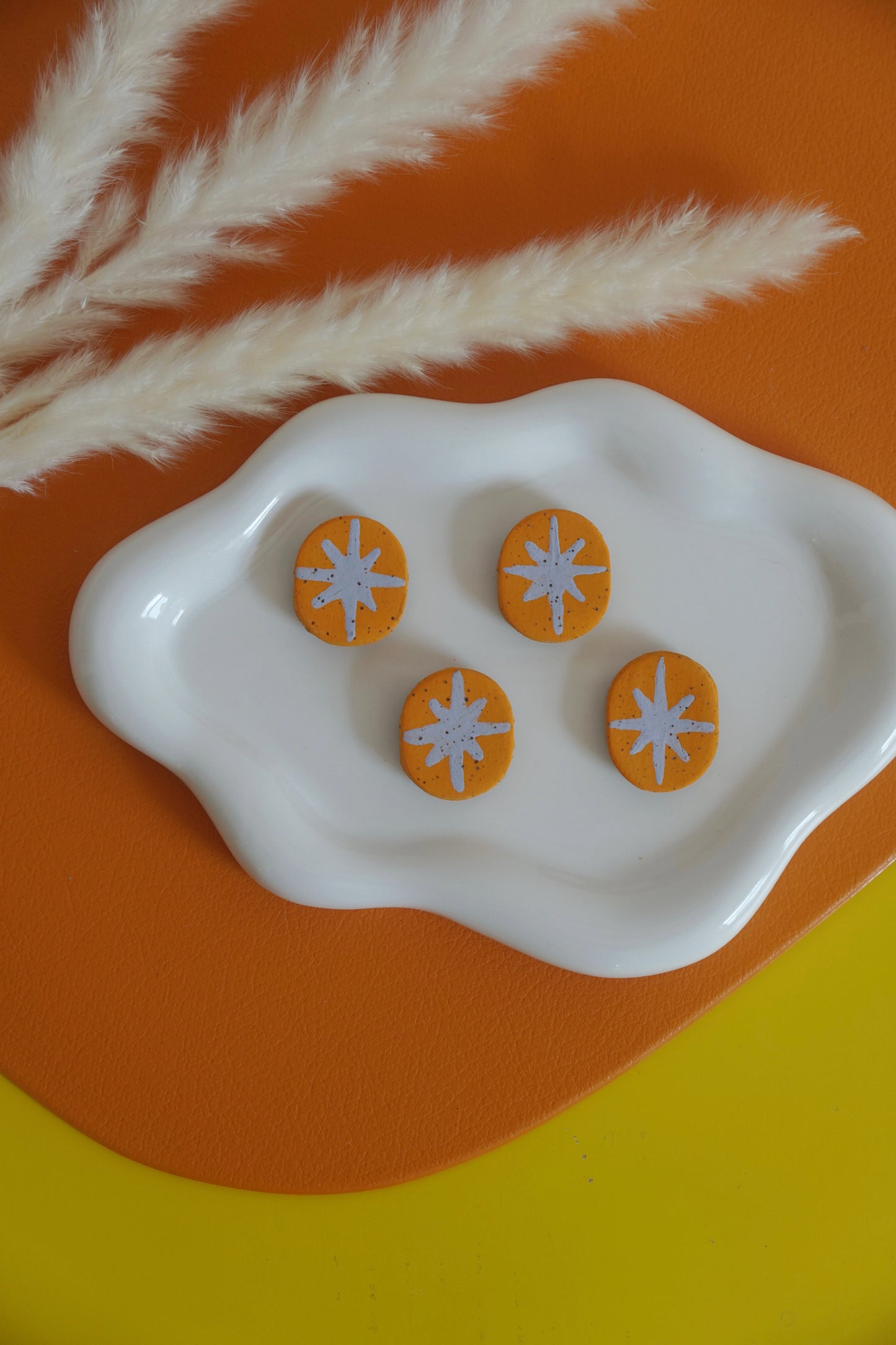 Orange & Purple Star Pop Magnets