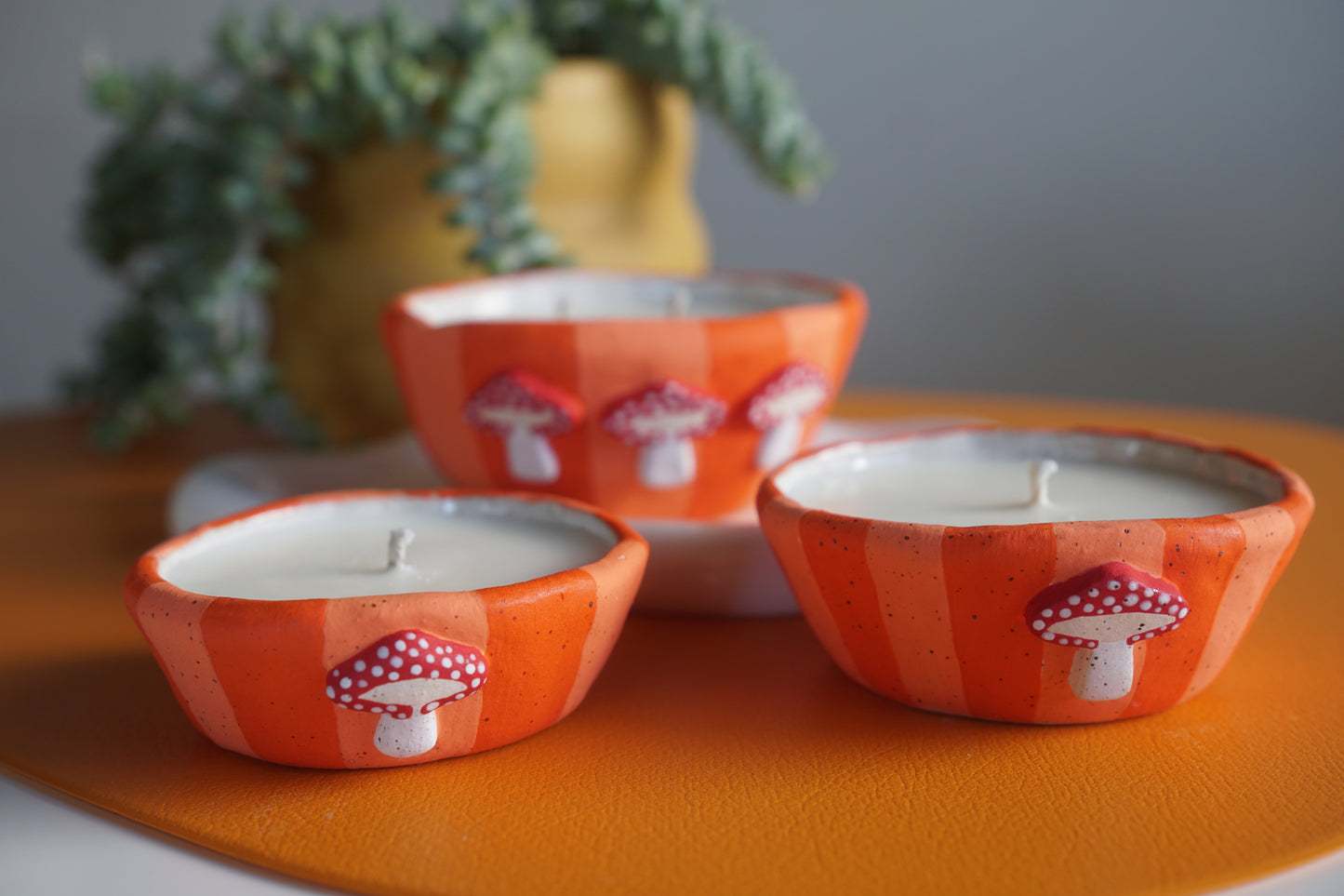 Mojave Mushroom Ceramic Candle