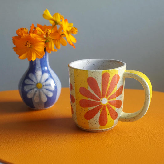 "Velma" Ceramic Flower Mug